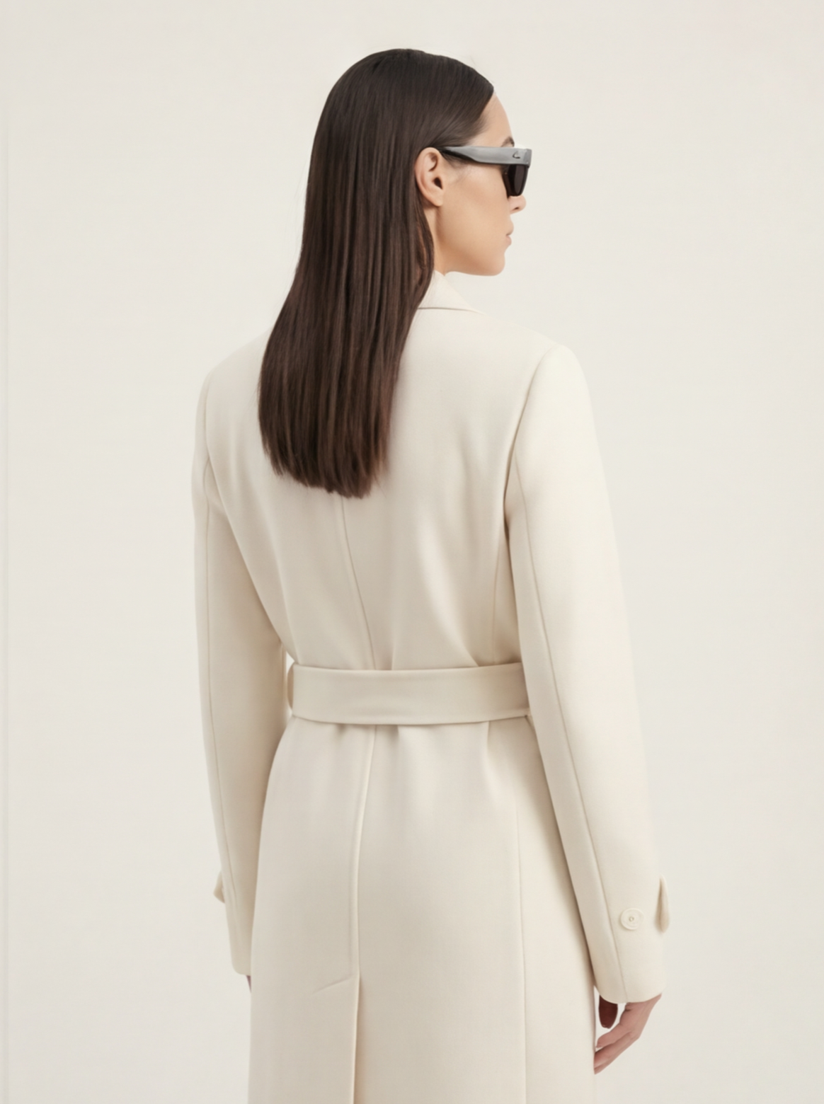 Abrigo Largo Ivory Premium con Diseño Atemporal – Exclusivo de Isabel Herrera