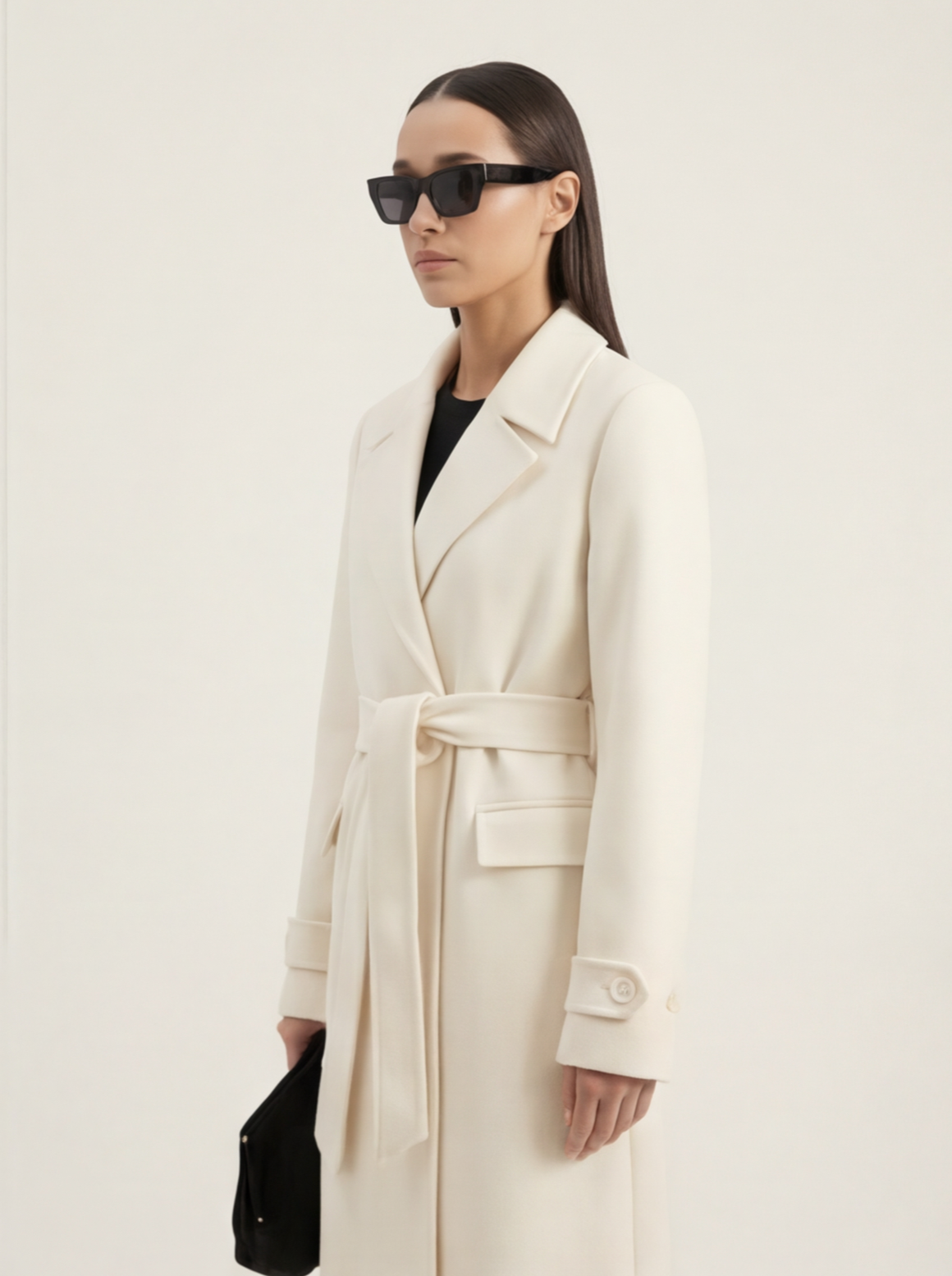 Abrigo Largo Ivory Premium con Diseño Atemporal – Exclusivo de Isabel Herrera