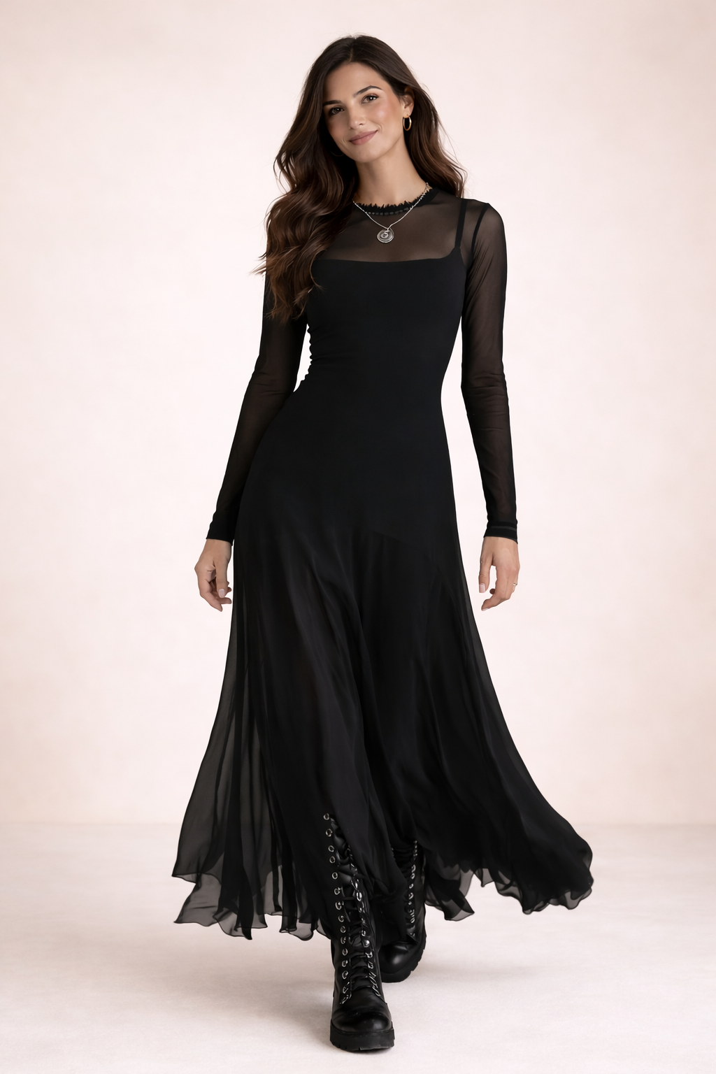 Vestido Largo de Caída Fluida – Elegancia Atemporal | Isabel Herrera