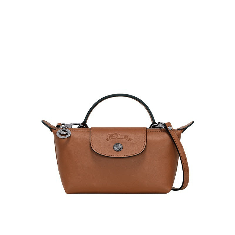 MINI BOLSO DE PIEL LONGCHAMT | MARRÓN