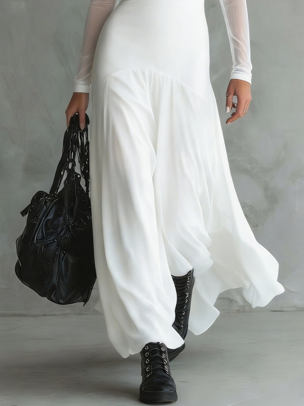Vestido Largo de Caída Fluida – Elegancia Atemporal | Isabel Herrera