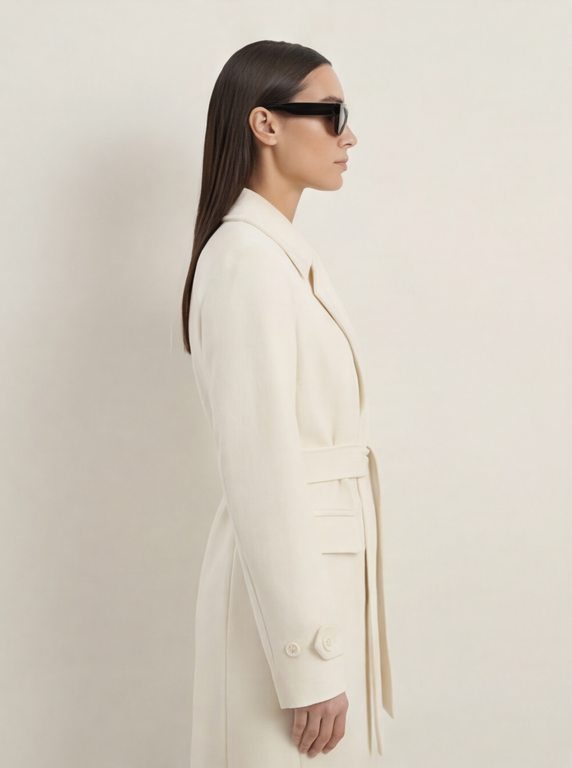 Abrigo Largo Ivory Premium con Diseño Atemporal – Exclusivo de Isabel Herrera